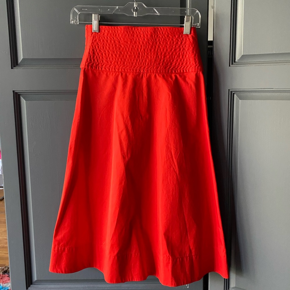 NWT Tory Burch wrap midi skirt red - Picture 4 of 7